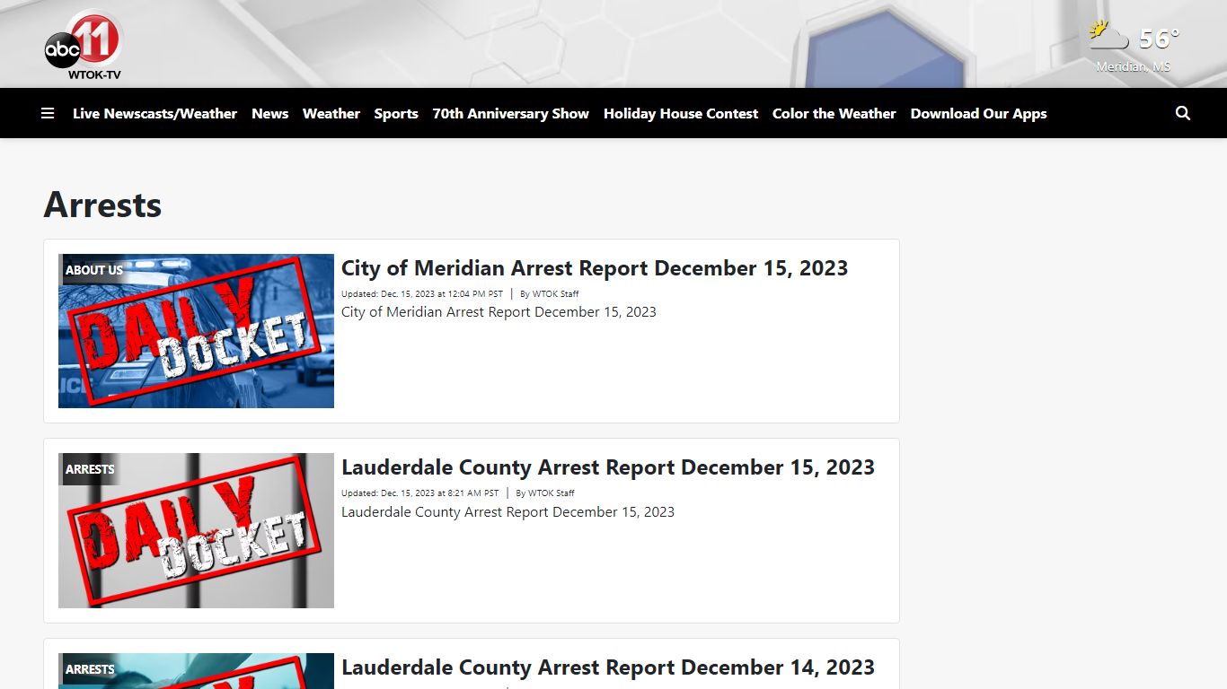 Arrests - WTOK